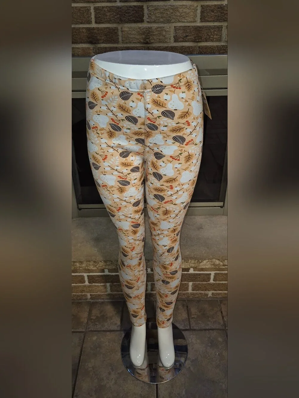 Just Cozy Womens Fleece Leggings Fall Print XS/S & M/L & XL